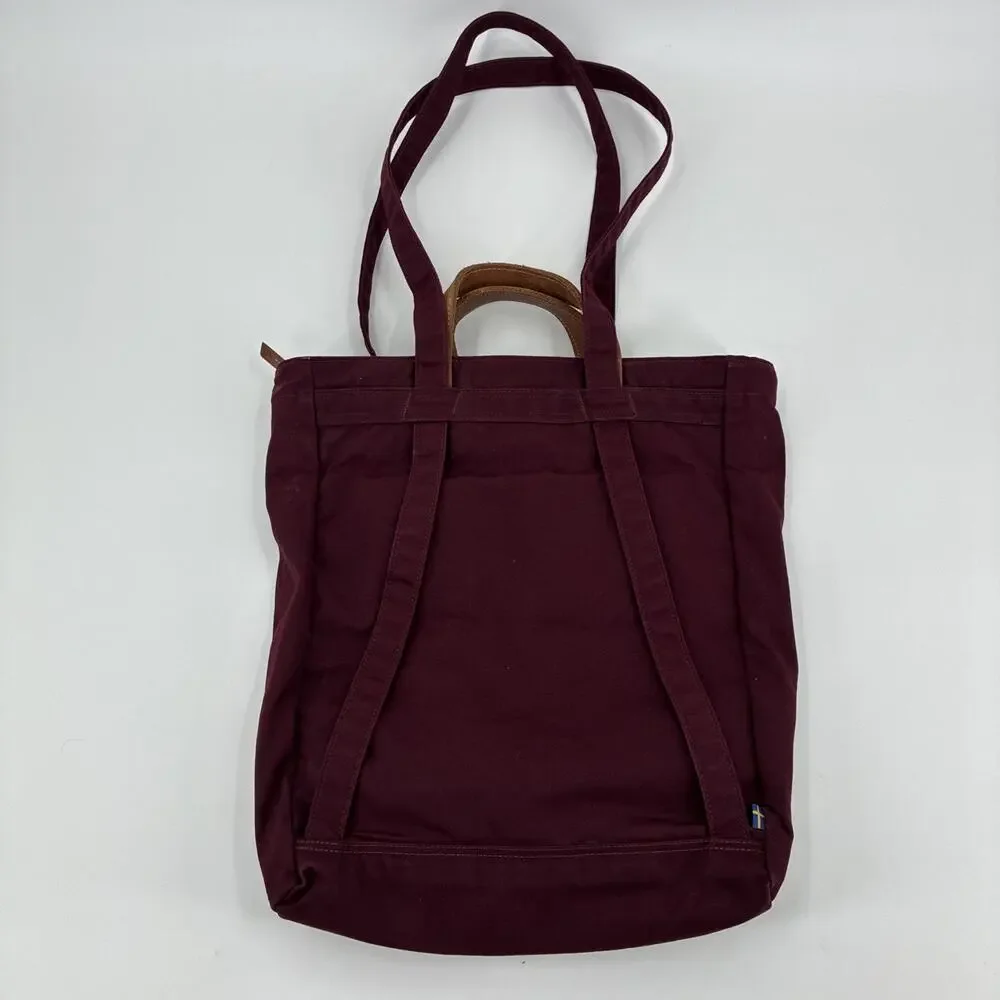 Fjallraven G-1000 Totepack No. 1 Maroon Bag Tote Shoulder Backpack Travel Zipper